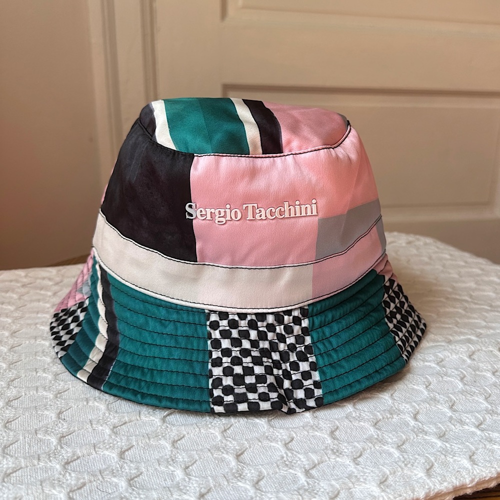 Sergio Tacchini Multi-Color Patterned Bucket Hat - Pink & Teal